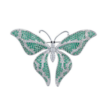 Брошь Бабочка Zircon Fiore Luna