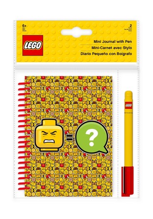Набор (блокнот на спирали (100 листов, линейка), гелевая ручка) iconic Lego