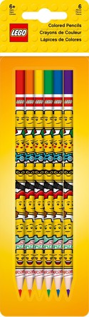 Набор из 6 цветных карандашей. Iconic Lego