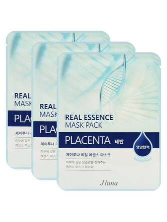 Набор масок для лица тканевых с плацентой (3 шт.) Juno