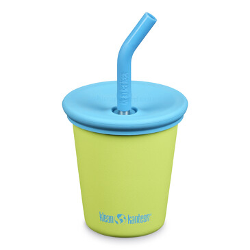Детский стакан одностенный Kid Cup Straw Lid 10oz (296 мл) Juicy Pear с трубочкой Klean Kanteen