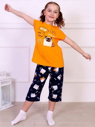 Пижама Мечта кота (футболка и бриджи) Мурлыка