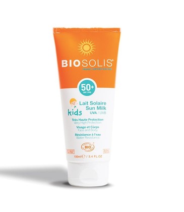 Детское солнцезащитное молочко для лица и тела 50+ Biosolis