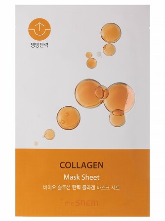 Маска для лица на тканевой основе с коллагеном firming collagen 20 г The Saem