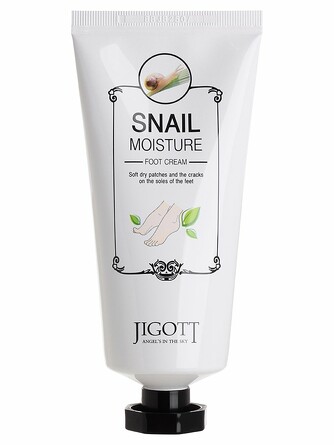 Крем для ног увлажняющий с улиткой jigott snail moisture foot cream 100 мл Jigott