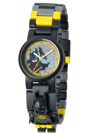 Часы наручные аналоговые Lego Batman Movie с минифигурой Batman на ремешке