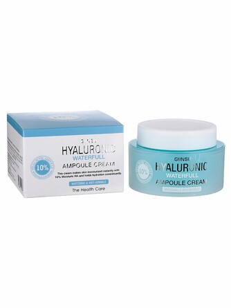 Крем для лица ампульный с гиалуроновой кислотой hyaluronic waterfull ampoule cream 65 мл Giinsu