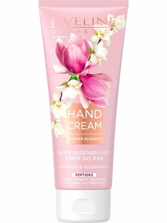 Крем для рук с пептидами интенсивно регенерирующий, серии Hand Cream Flower Blossom, 75 мл Eveline Cosmetics