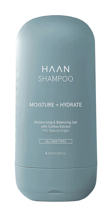 Бессульфатный шампунь для волос с пребиотиками для всех типов волос Утренняя свежесть Тревел, 60 мл Haan
