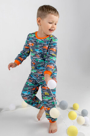 Пижама (кофта и брюки) Авто Детский трикотаж 37