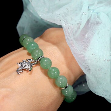 Браслет из натурал. камней Финансовая удача Дракон (зеленый авантюрин) Queen of Jewelry
