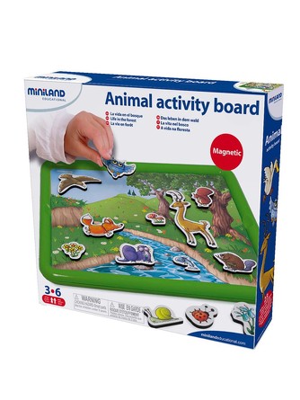 Набор обучающий. Животные в лесу с магнитно-маркерной доской Animal Activity Board Miniland