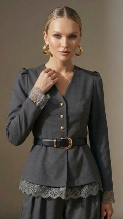 Жакет с кружевом праздничный Nastya Sergeeva by May Be