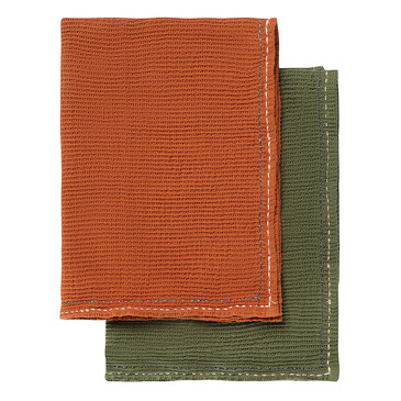 Набор вафельных полотенец с декоративной строчкой Essential, 50х70 см Tkano