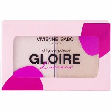 Палетка хайлайтеров Highlighter palette Palette illuminatrice Gloire d'amour 01, 6 г Vivienne Sabo