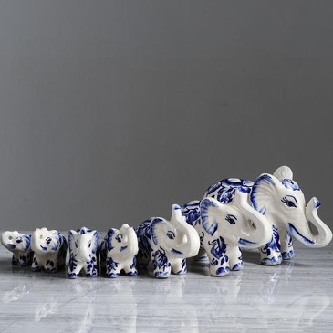 Сувенир Семь слонов Керамика ручной работы