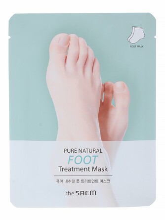 Маска для ног pure natural foot treatment mask (2 шт. по 8 г) The Saem