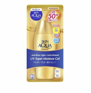 Гель для лица и тела солнцезащитный, супер-увлажняющий SPF50 PA+++ Sunplay, 80 г, Skin Aqua