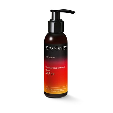 Крем для лица и тела Солнцезащитный SPF 50, 100 мл Savonry