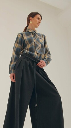 Брюки в casual фасоне шерстяные Nastya Sergeeva by May Be