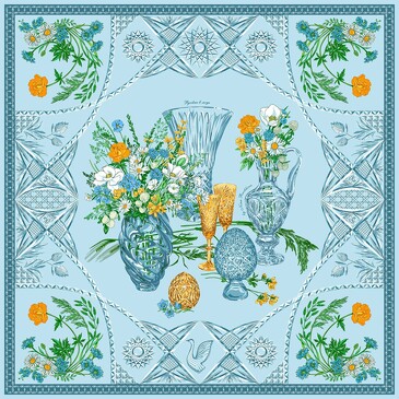 Платок мелодия хрусталя, 90x90, Nina Ruchkina