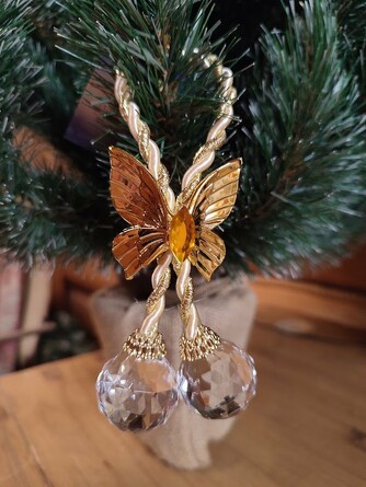Украшение ёлочное. Подвеска Золотая бабочка, 15 см ForestMarket