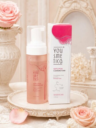 Пенка для лица очищающая Нежная Роза, 150 мл Yousmetica 