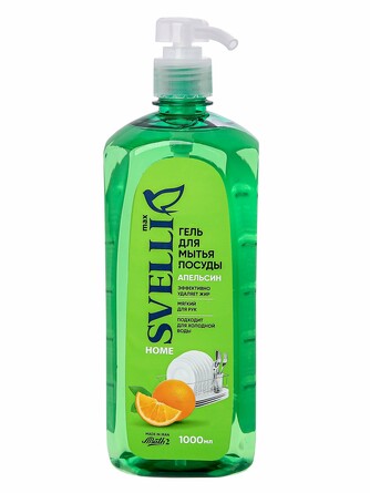 Гель для мытья посуды Апельсин, 1000 мл Svelli
