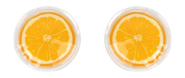 Подушечки для глаз Fruits, 2 шт, Апельсин Pakcare
