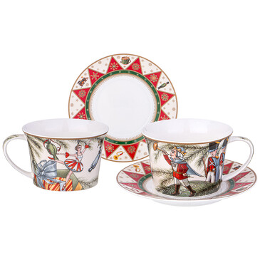 Набор чайный Щелкунчик (2 пер., 4 пр.) 250 мл Lefard