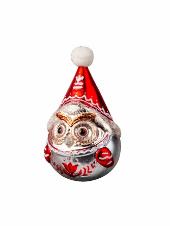 Украшение Сова - мотивы Карелии 15см, стекло ErichKrause Decor