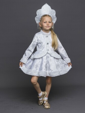 Костюм карнавальный Малышка Снегурочка Пуговка