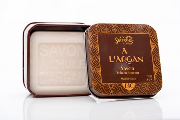 Мыло с аргановым маслом в металлической коробке, 100 гр. La Savonnerie de Nyons