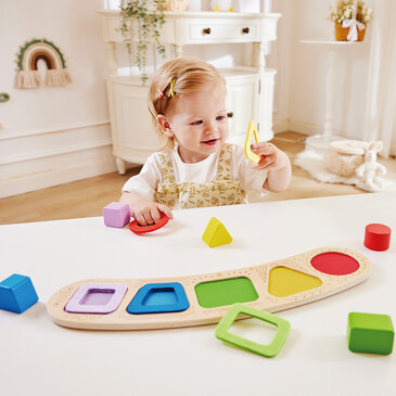 Сортер-игрушка развивающая Цвета и формы монтессори, Hape