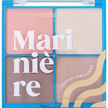 Палетка для скульптурирования лица пудровая Powder face contouring palette Mariniere 01, 17,2 г Vivienne Sabo