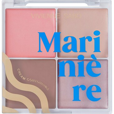 Палетка для скульптурирования лица кремовая Cream face contouring palette Mariniere 01, 14 г Vivienne Sabo