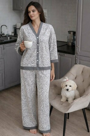 Костюм домашний Вишенки С (кофта и брюки) Lika Dress