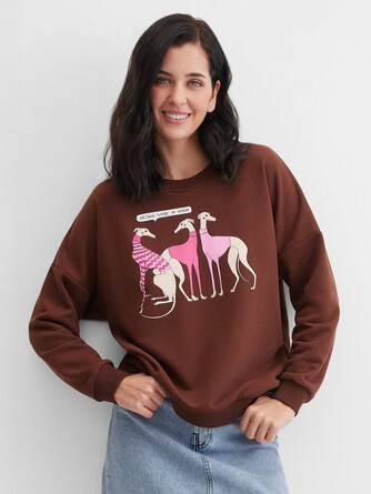 Свитшот с принтом Левретки Barmariska