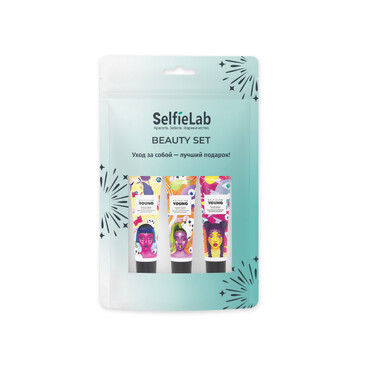 Набор: Крем для рук Ароматная маракуйя, Ароматный ананас, Ароматный гранат, линия Young (3 шт. по 30 мл) SelfieLab