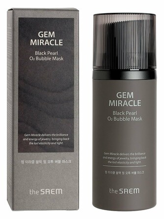Маска для лица кислородная с экстрактом жемчуга gem miracle black pearl o2 bubble mask, 105 гр The Saem
