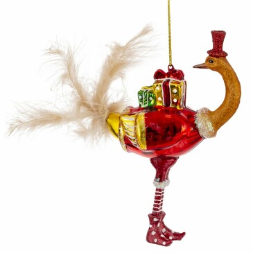 Украшение ёлочное Страус 15 см