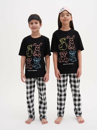 Пижама (футболка и брюки) Существа Детский трикотаж 37