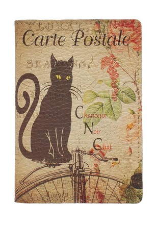 Обложка на паспорт Черный кот Eshemoda