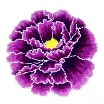 Коврик для ванной комнаты Peony Flower Violet d=60 см Carnation Home Fashions