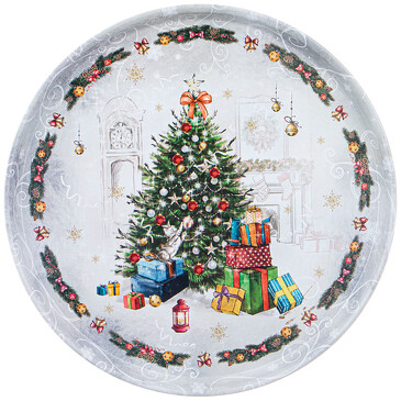 Поднос сервировочный Новый Год 33х2,1 см Lefard