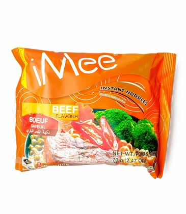 Лапша быстрого приготовления со вкусом говядины, 70 г (пакет)  I Mee