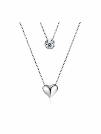 Колье многослойное Сердце Iris Premium Jewelry