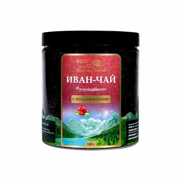 Напиток чайный Иван-чай ферментированный с ягодами клюквы 100 гр Предгорья Белухи Smart Bee