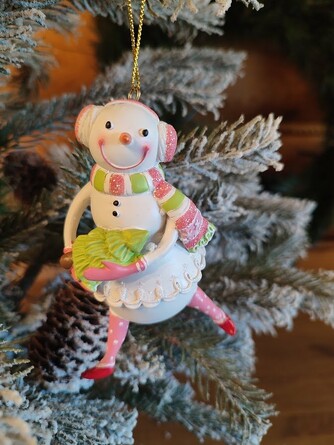 Украшение ёлочное. Девочка-снеговик, 6,5x4,7x10,2 см ForestMarket