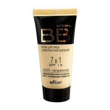 Крем для лица комплексный дневной 7 в 1 SPF 15 Тон №01 натуральный, 30 мл Bielita